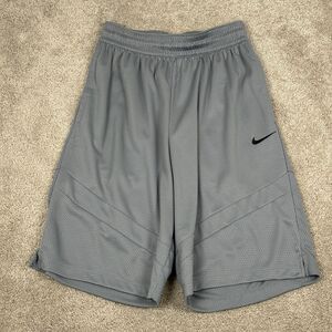 Nike Men's Loose Fit Below Knee Length Basketball Icon Shorts Size Small Grey